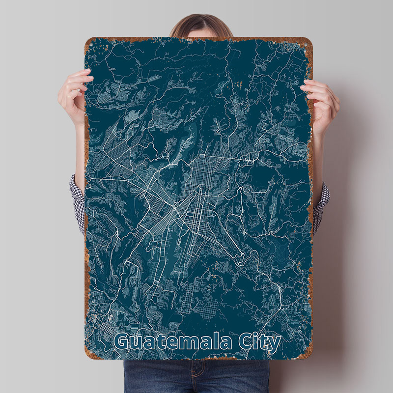 Guatemala Şehir Haritası Tenek - Custom Map Poster incelemesi ve fiyatı