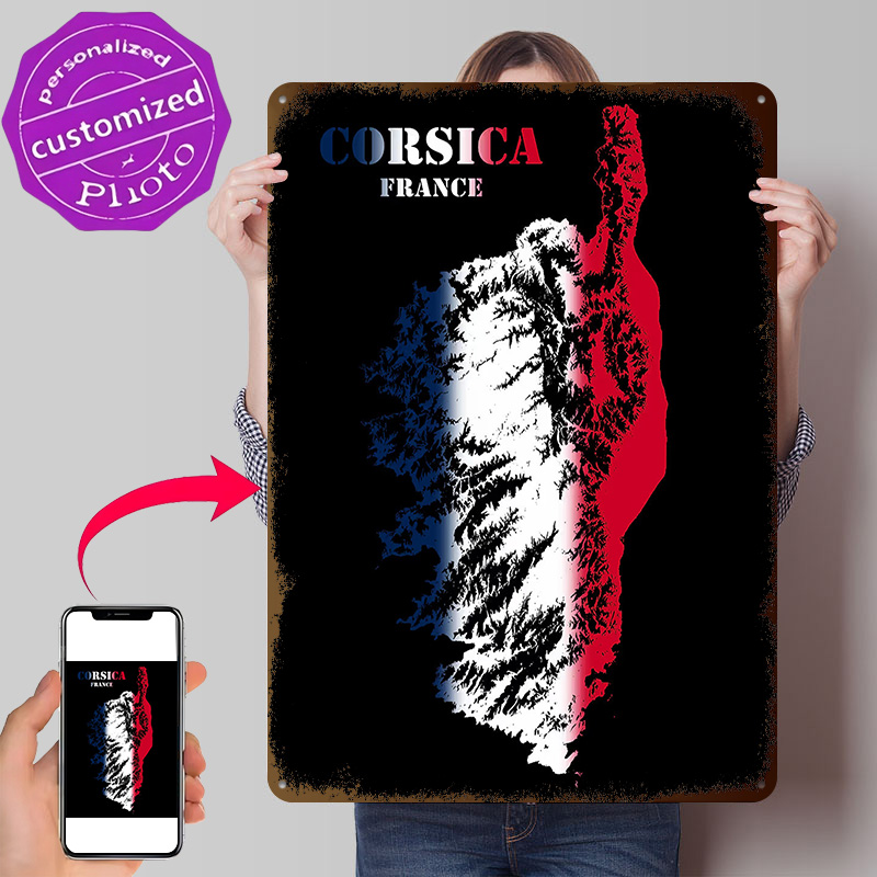 Korsika Fransa Topografik Kont - Custom Map Poster incelemesi ve fiyatı