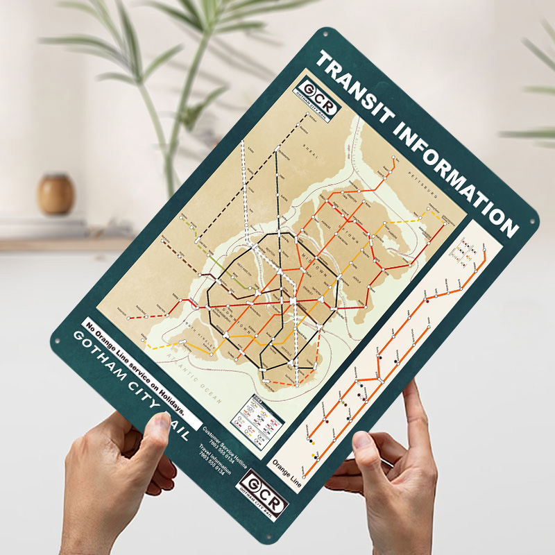 Gotham Şehir Haritası Baskılı  - Custom Map Poster incelemesi ve fiyatı